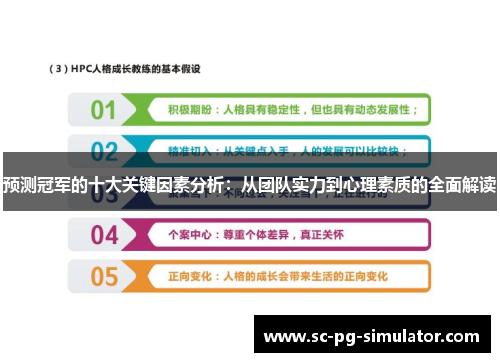 预测冠军的十大关键因素分析：从团队实力到心理素质的全面解读